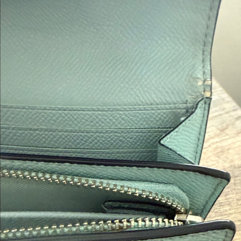 Coach Pebble Leather Continental Wallet - Picture 7 of 9